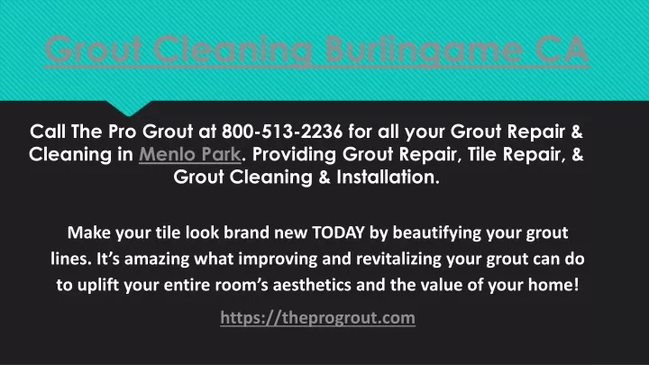 grout cleaning burlingame ca