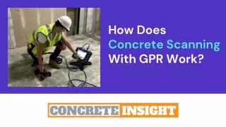 how does concrete scanning with gpr work