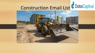 Construction Email List | Construction Industry Business Database