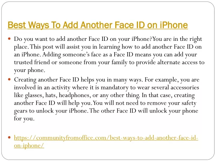 best ways to add another face id on iphone
