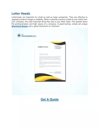 letter heads letterheads are important for small