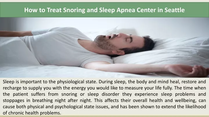 how to treat snoring and sleep apnea center