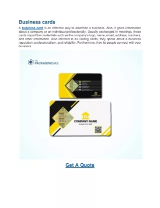 business cards a business card is an effective