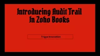 Zoho Books - Trigya Innovation