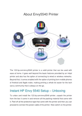 about envy5540 printer