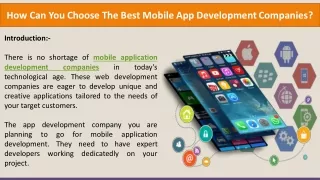 how can you choose the best mobile
