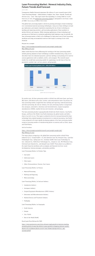 laser processing market newest industry data
