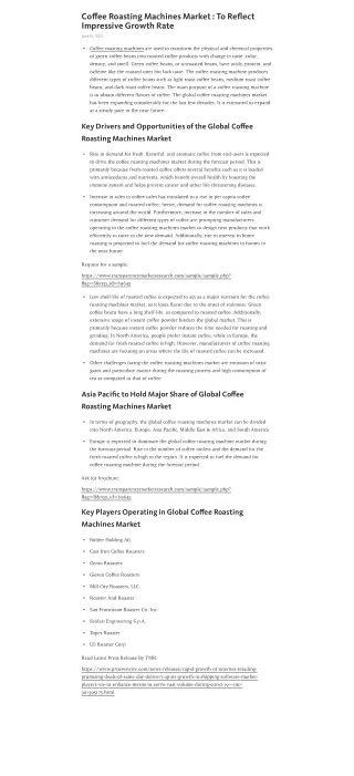 co ee roasting machines market