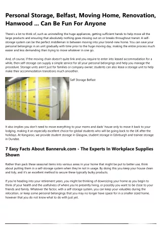 12 Helpful Tips For Doing Storage Units Belfast