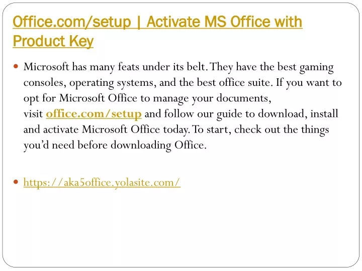 office com setup activate ms office with product key