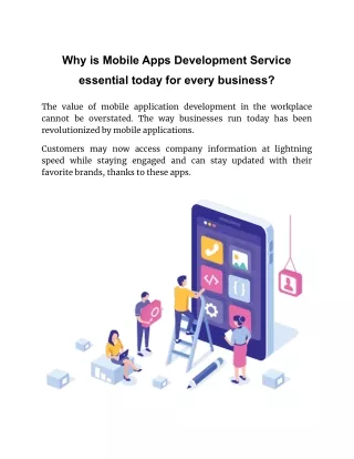 why is mobile apps development service