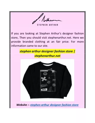 stephen arthur designer fashion store  stephenarthur.net