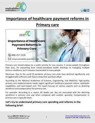 importance of healthcare payment reforms