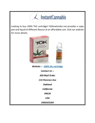 looking to buy 100 thc cartridge 420mailorder