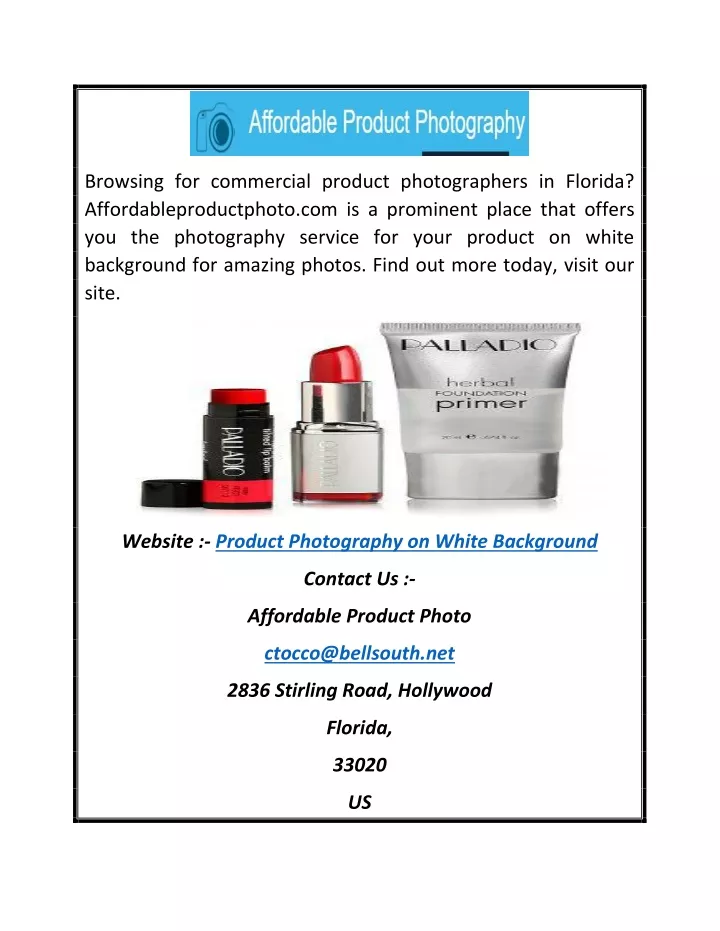 browsing for commercial product photographers