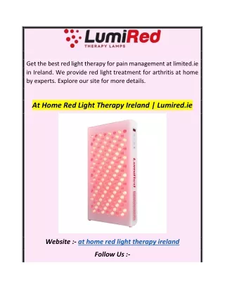 At Home Red Light Therapy Ireland  Lumired.ie