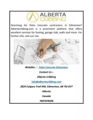 Patio Concrete Edmonton | Albertacribbing.com