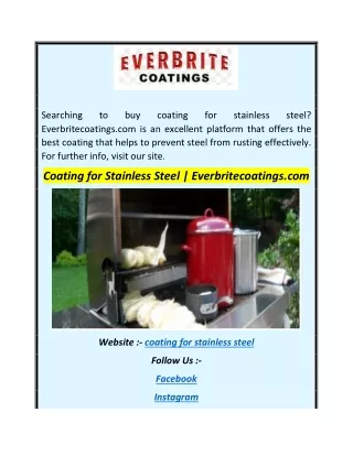 Coating for Stainless Steel  Everbritecoatings