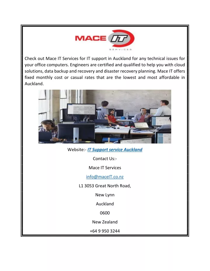 check out mace it services for it support