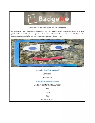 App timbratura colf | Badgemeweb.com
