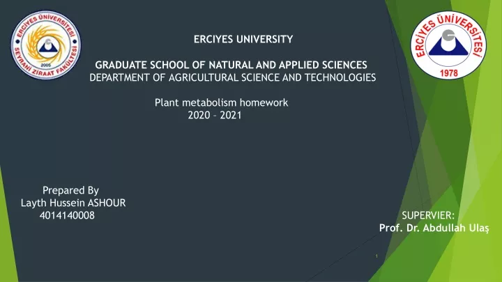 erciyes university graduate school of natural