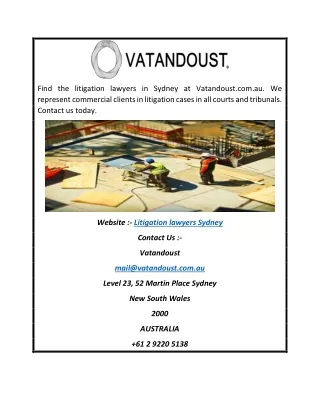 Construction lawyer Sydney | Vatandoust.com.au