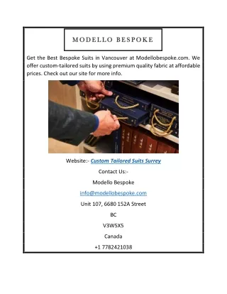 get the best bespoke suits in vancouver