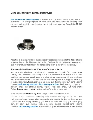 Zinc Aluminium Metalizing Wire-converted