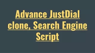 advance justdial clone search engine script