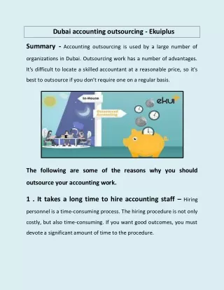 Dubai accounting outsourcing - Ekuiplus