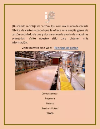buscando reciclaje de cart n ipsl