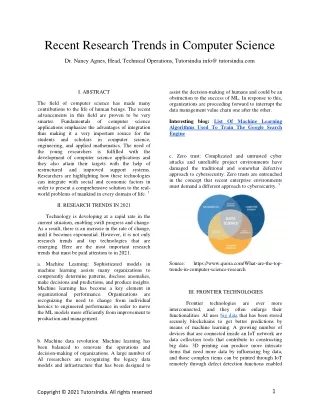 recent research trends in computer science