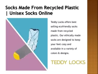 Socks Made From Recycled Plastic | Unisex Socks Online