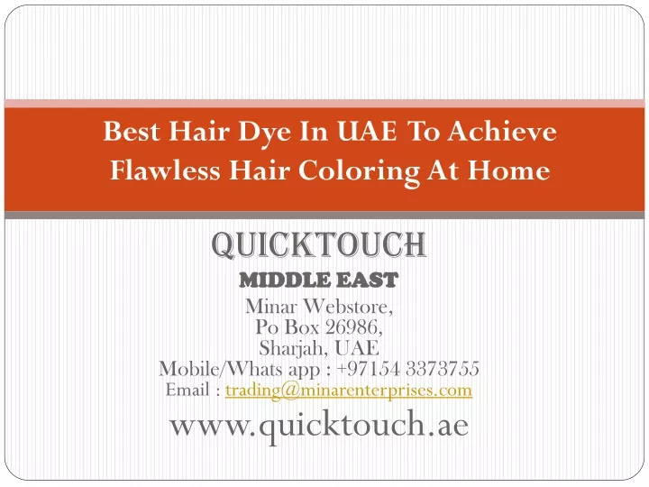 best hair dye in uae to achieve flawless hair coloring at home