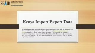 Export Data Kenya