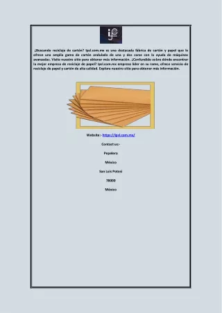 buscando reciclaje de cart n ipsl