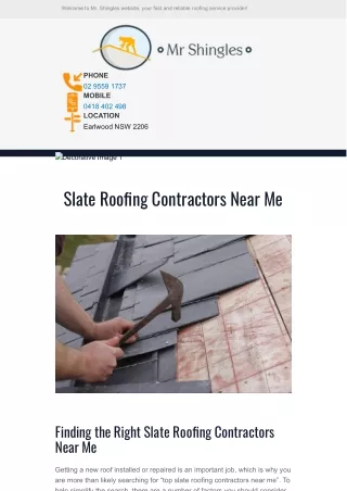 Slate roofing contractors near me
