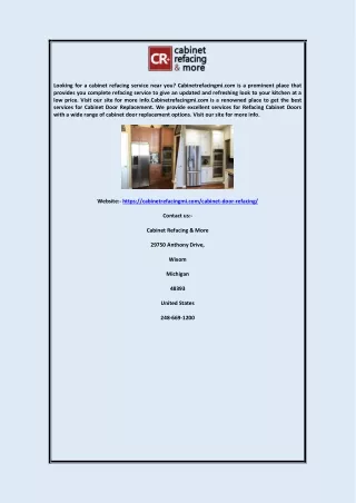 Refacing Cabinet Doors  cabinetrefacingmi.com