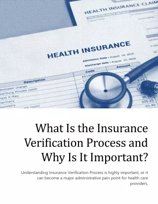 What Is the Insurance Verification Process and Why Is It Important?