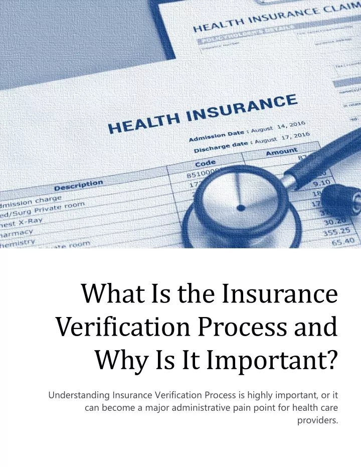 what is the insurance verification process