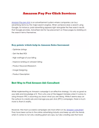 amazon pay per click services