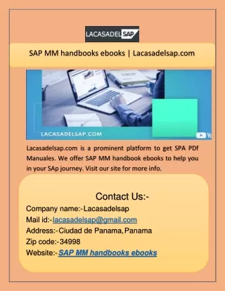 SAP MM handbooks ebooks  Lacasadelsap.com
