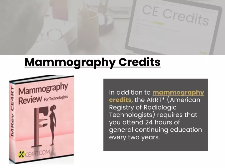 mammography credits