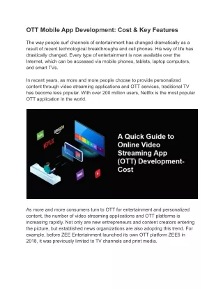 OTT Mobile App Development_ Cost & Key Features