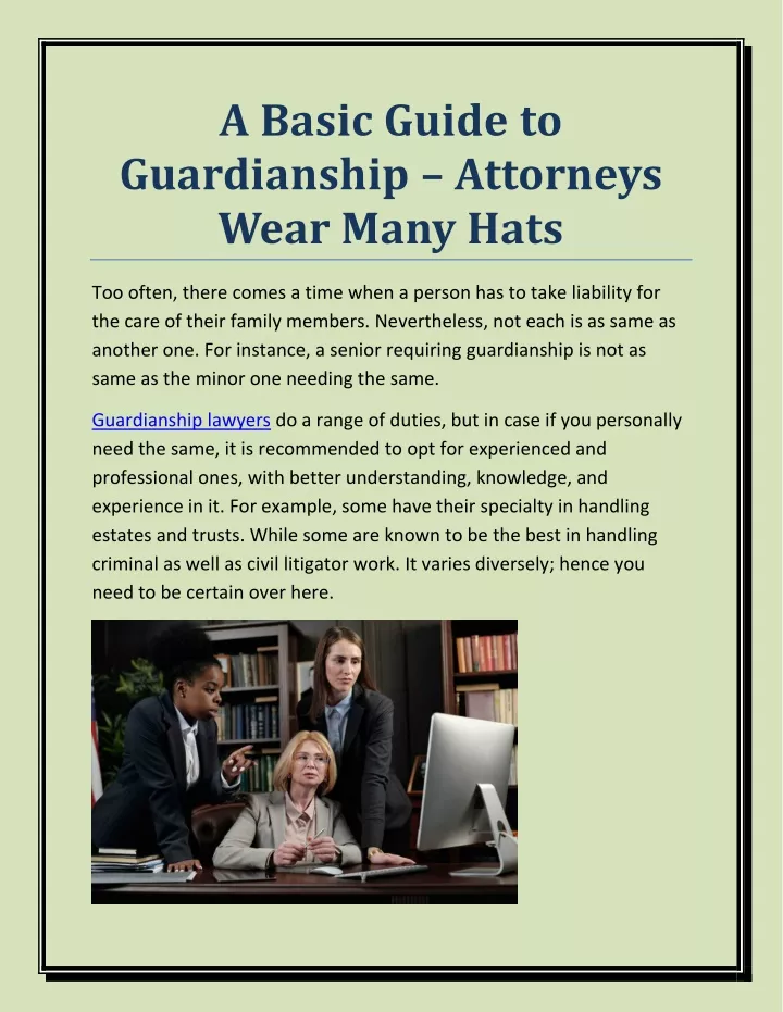 a basic guide to guardianship attorneys wear many