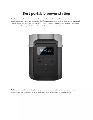 Best portable power station