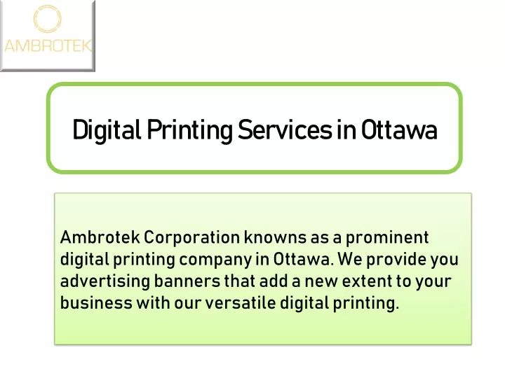 digital printing services in ottawa