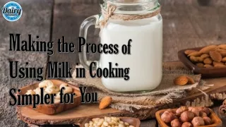 making the process of using milk in cooking