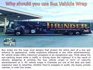 why should you use bus vehicle wrap