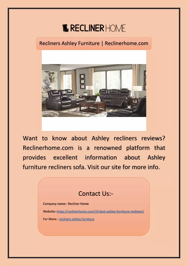 recliners ashley furniture reclinerhome com